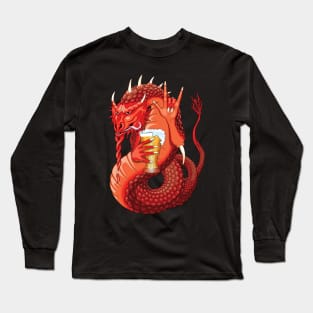 Drinking Red Dragon Graphic Design - Beer Lovers Long Sleeve T-Shirt